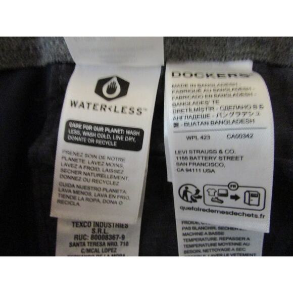 Dockers NAVY B&T Signature Iron Free Khaki with Stain Defender Pants 50x 32 NWT - Picture 7 of 7